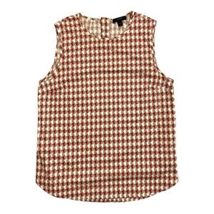 J Crew Geometric Pattern Sleeveless Blouse